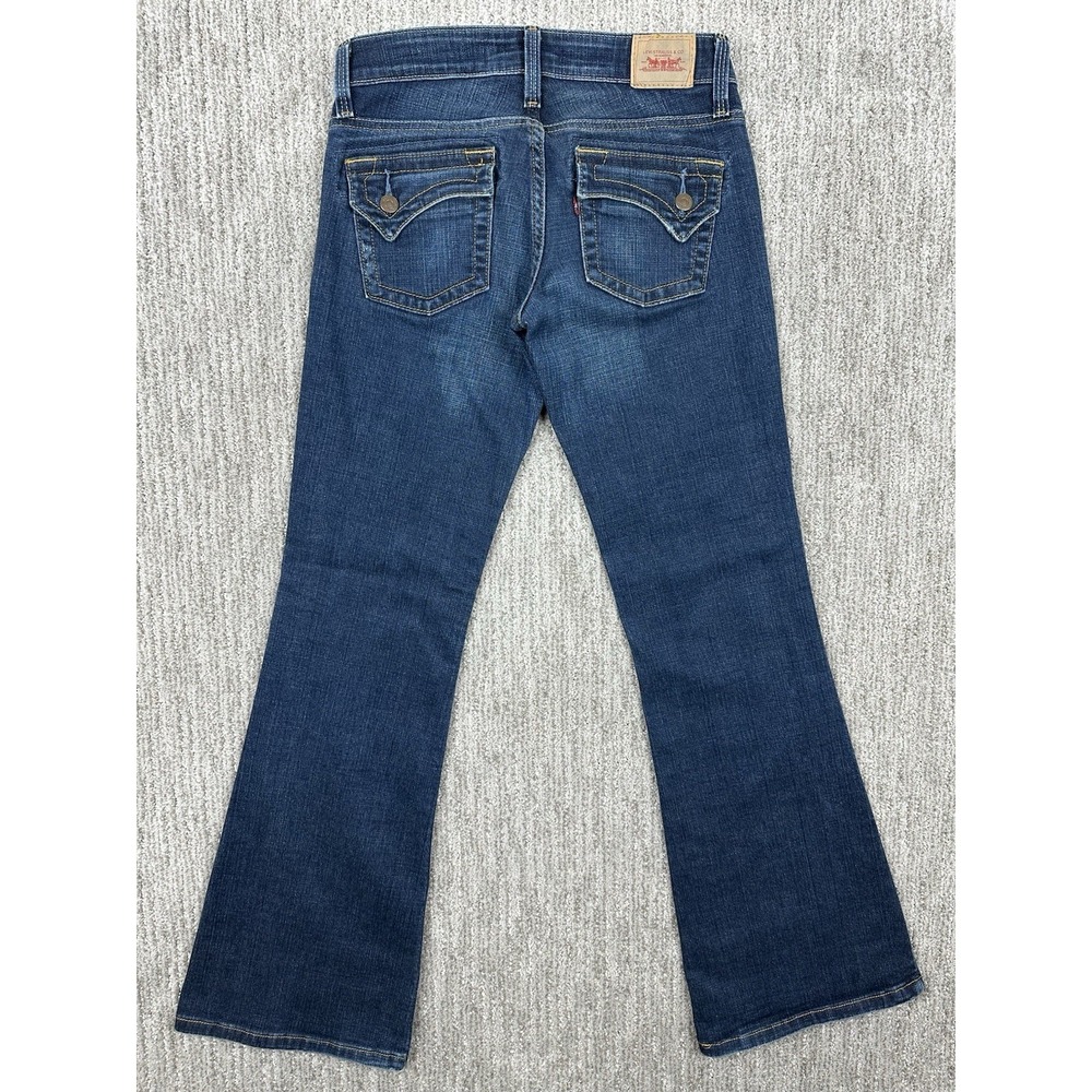 Levi's 524 Women's Too Superlow Flare Blue Jeans - Size 3 Medium (29x31.5) - Picture 2 of 11